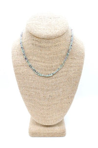 Delicate Faceted Mini Semi Precious Stone Beaded Necklace - N9-106
