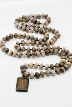 Load image into Gallery viewer, Silver Leaf Jasper Buddha Necklace -Buddha Collection-
