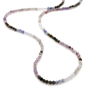 Delicate and Dainty Faceted Stone Short Necklace -E-