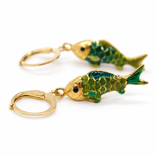 Load image into Gallery viewer, Colorful Enamel Fish Dangle Earrings  - E4-477E
