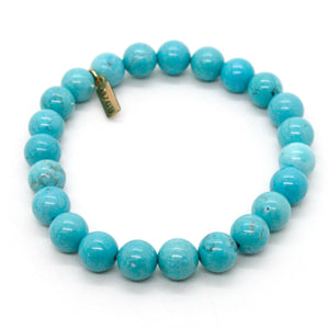 Turquoise 8mm Stretch Bracelet -Stone Collection-