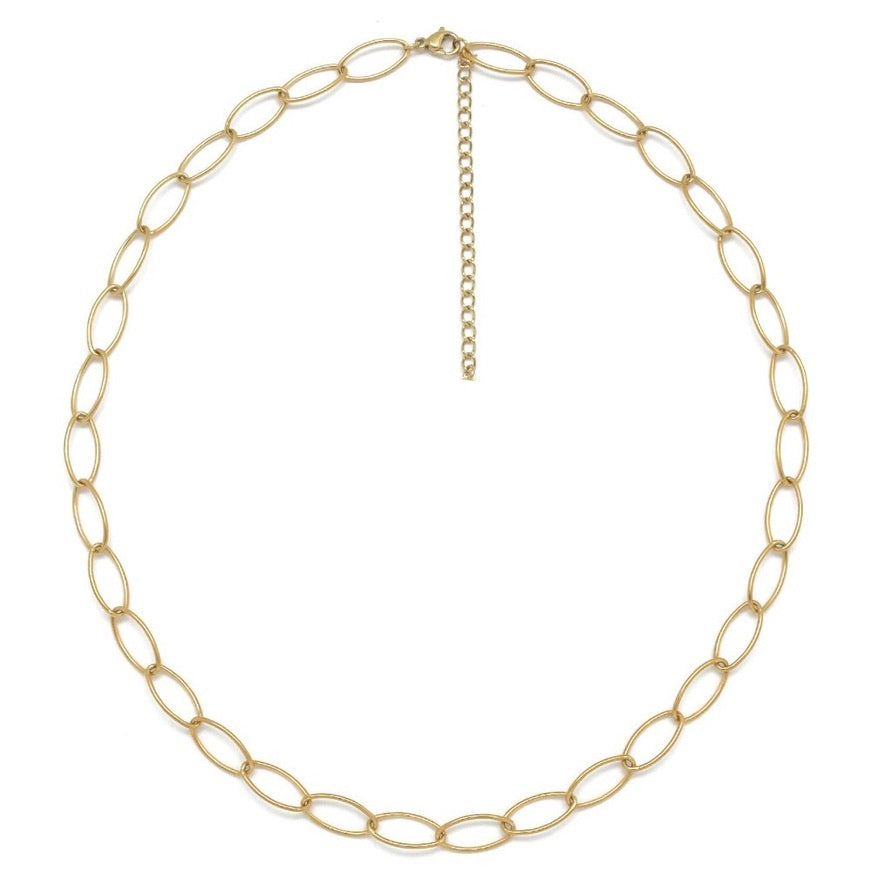 Short and Light Classy Gold Chain Necklace -  N2-2685