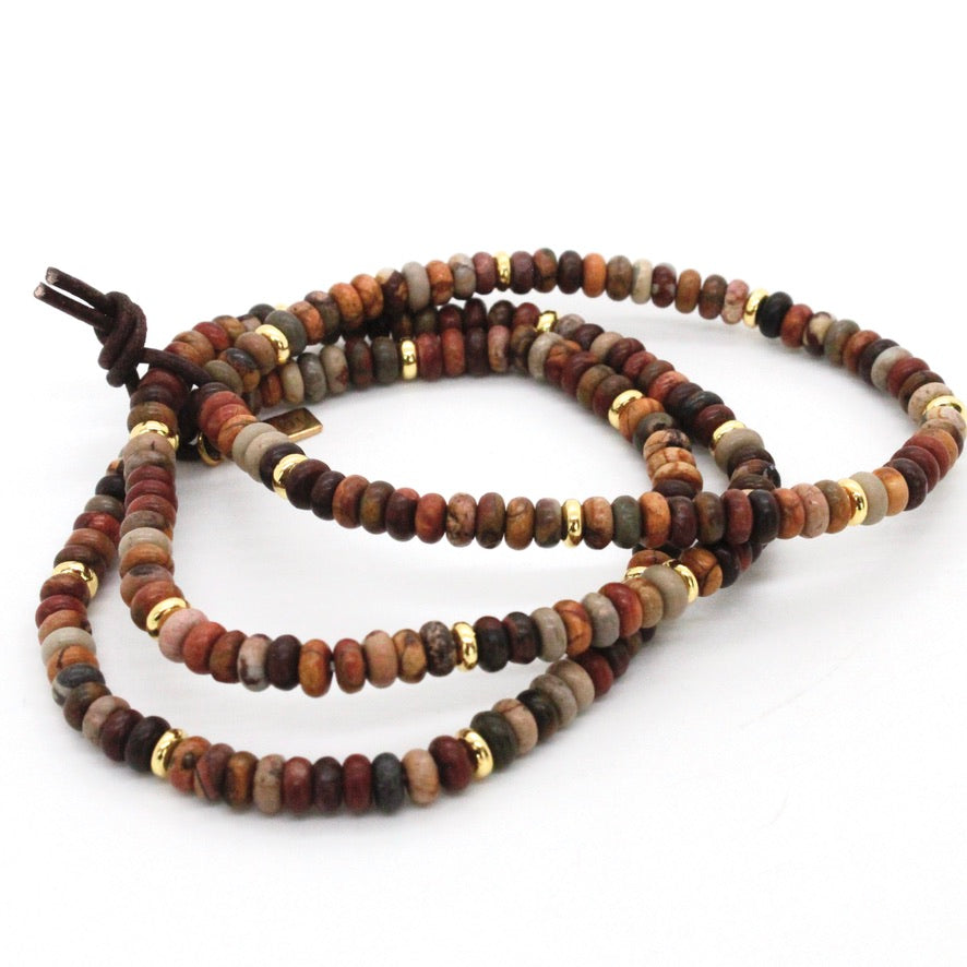 Picasso Jasper + Gold Bracelet Bundle