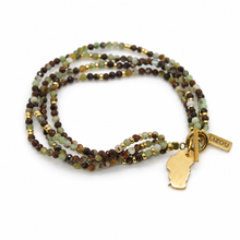 Load image into Gallery viewer, Tahoe Mini Chrysoprase Stone 4 Strand Bracelet - BT-003A
