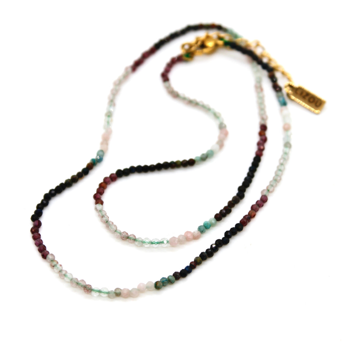 Short Gradient Stone Necklace - N9-200G14