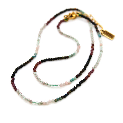Short Gradient Stone Necklace - N9-200G14