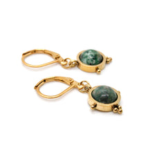 Load image into Gallery viewer, Delicate Small African Turquoise dangle Earrings E4-227 -French Flair Collection-
