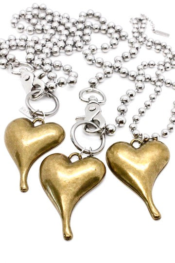 Simple Brass Pendant Convertible Silver Chain Necklace