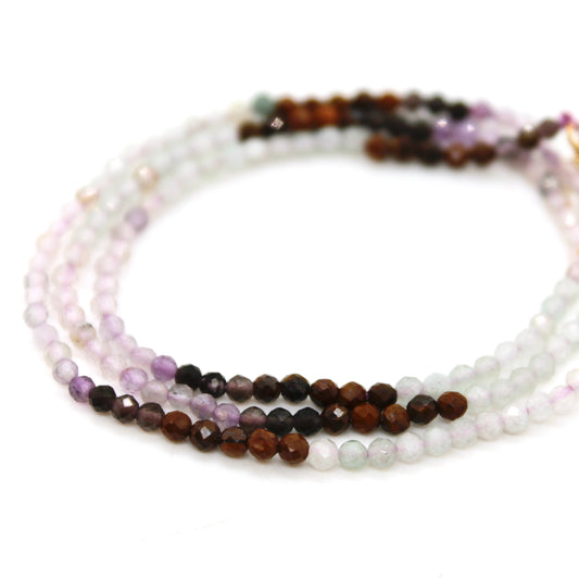 Short Gradient Stone Necklace - N9-200G12