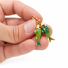 Load image into Gallery viewer, Colorful Enamel Fish Dangle Earrings  - E4-477E
