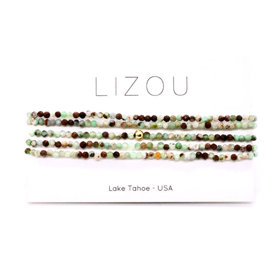 Delicate Faceted Mini Semi Precious Stone Beaded Necklace - N9-110