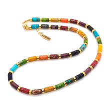 Load image into Gallery viewer, Multi Color Stone and Short Beaded Necklace
