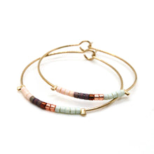 Load image into Gallery viewer, Miyuki Bead Mix Hoop Earrings - E8-038A
