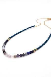 Amethyst and Crystal Necklace -N8-038