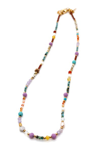 Rainbow Mix Miyuki Seed Bead Necklace -Seeds Collection-