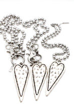 Load image into Gallery viewer, Elongated Heart Convertible Silver Chain Necklace
