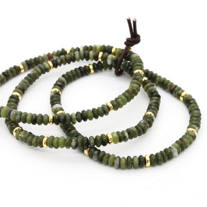 Olive Jade + Gold Bracelet Bundle