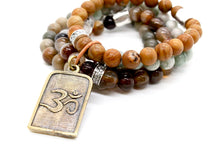 Load image into Gallery viewer, Chunky Stone Bracelet with Silver Durga Deity Pendant -The Buddha Collection- BL-M40-GL
