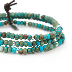 Turquoise Jasper + Silver Bracelet Bundle