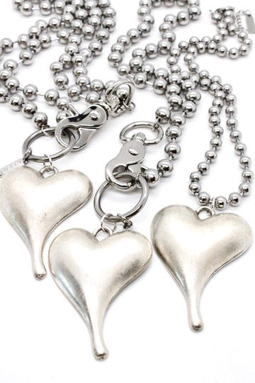 Simple Silver Pendant Convertible Silver Chain Necklace