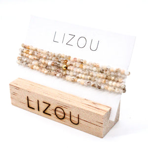Delicate Faceted Mini Semi Precious Stone Beaded Necklace - N9-102