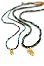 Load image into Gallery viewer, Lake Tahoe Mini Stone Gold Charm Necklace
