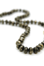 Load image into Gallery viewer, Hand-Knotted Short Faceted Pyrite Beaded Necklace - NLS-PY
