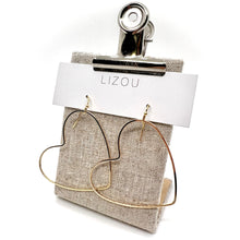 Load image into Gallery viewer, Large Gold Heart Earrings - E9-054
