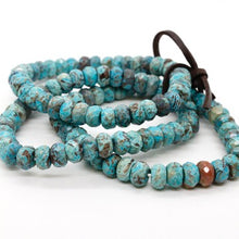 Load image into Gallery viewer, Faceted Ocean Jasper Three Strand Bracelet -BL-SSJP
