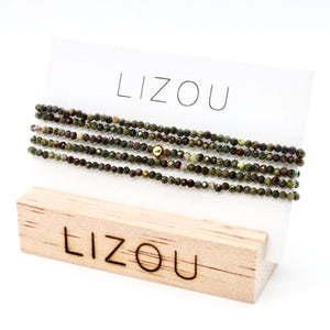Delicate Faceted Mini Semi Precious Stone Beaded Necklace - N9-115