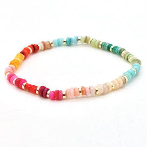 Summer Rainbow Beaded Bracelet B8-021 -Seeds Collection-