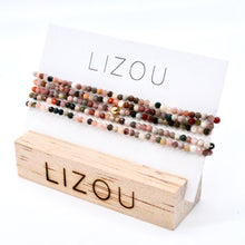 Load image into Gallery viewer, Delicate Faceted Mini Semi Precious Stone Alashan Agate Beaded Necklace - N9-103
