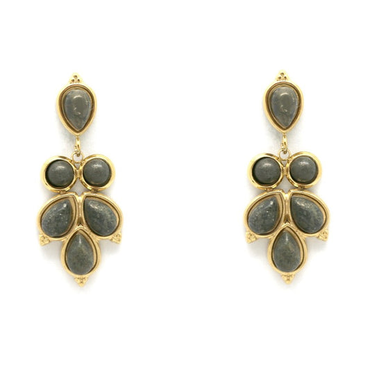 Delicate Pyrite Drop Earrings - E4-329