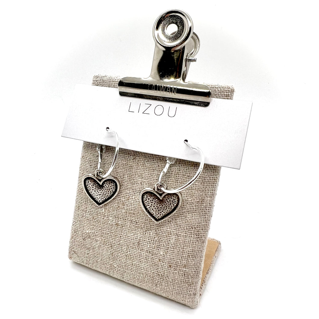 Heart Hoop Small Earrings - E9-045