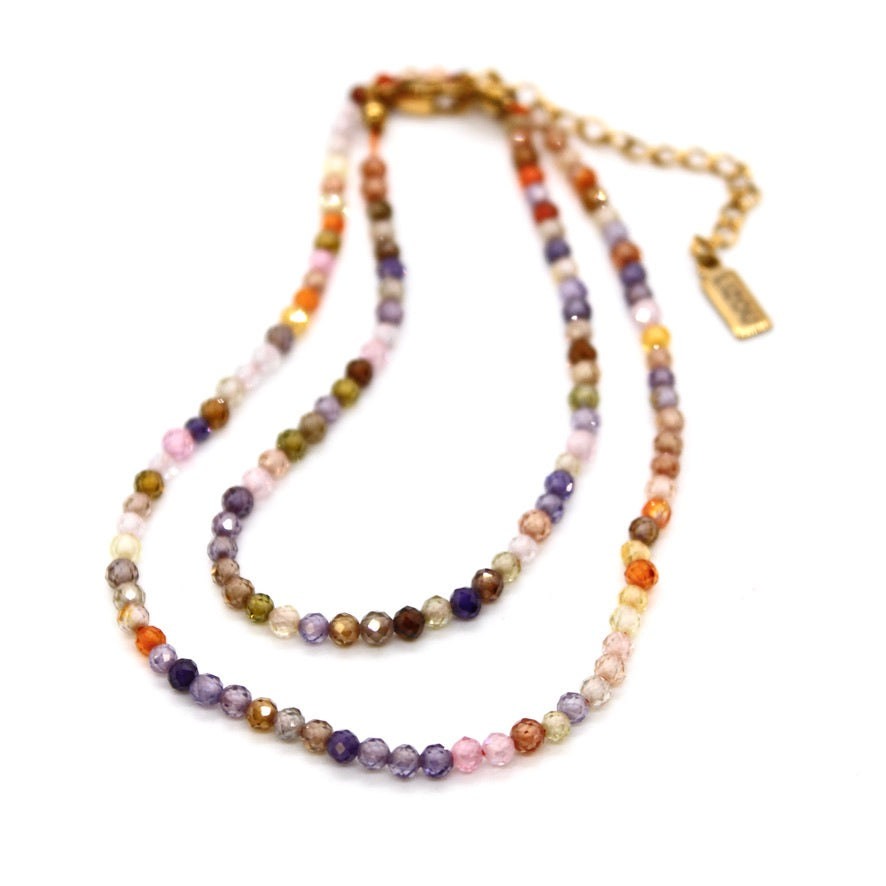 Short Zircon Stone Necklace - N9-200MZ