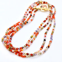 Load image into Gallery viewer, Delicate Faceted Mini Semi Precious Stone Zirconium Beaded Necklace - N9-118
