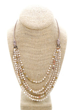 Load image into Gallery viewer, Semi Precious Stone Multi Strand Short Necklace - NLS-Darling
