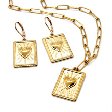 Load image into Gallery viewer, Love Heart Gold Earrings - E9-100
