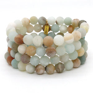 Matte Amazonite 8mm Stretch Bracelet -Stone Collection-