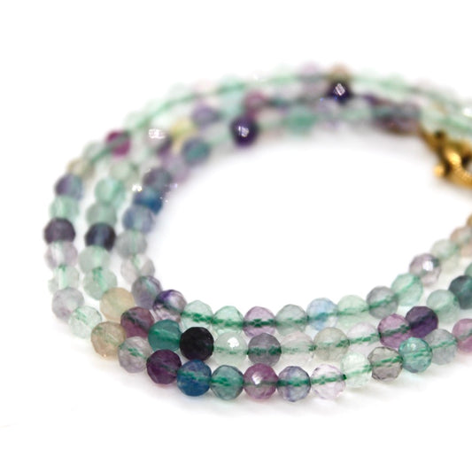 Short Fluorite Stone Necklace - N9-200FL