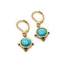 Load image into Gallery viewer, Delicate Small Turquoise dangle Earrings E4-226 -French Flair Collection-
