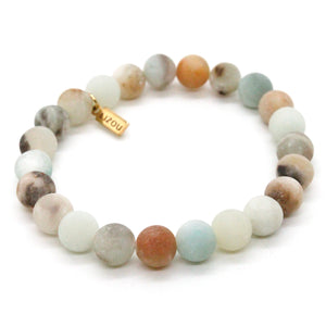 Matte Amazonite 8mm Stretch Bracelet -Stone Collection-