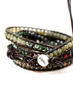 Load image into Gallery viewer, Akita Wrap Bracelet - Auburn Leather Wrap Bracelet
