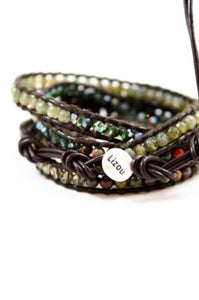 Akita Wrap Bracelet - Auburn Leather Wrap Bracelet