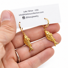 Load image into Gallery viewer, Colorful Enamel Fish Dangle Earrings  - E4-477E
