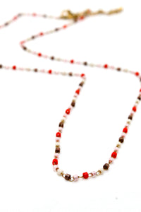 Miyuki Seed Bead Tiny Chain Necklace -Mini Collection-