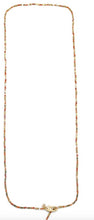 Load image into Gallery viewer, Long Beaded Orange Tones Convertible Necklace to Bracelet
