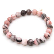 Load image into Gallery viewer, Pink Zebra Jasper 8mm Stretch Bracelet -Stone Collection-
