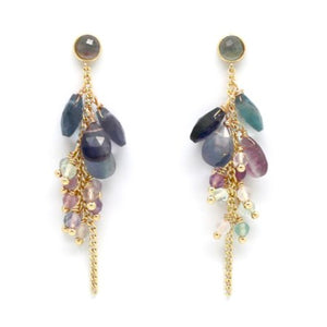 Fluorine Stone Dangle Earrings - E4-301