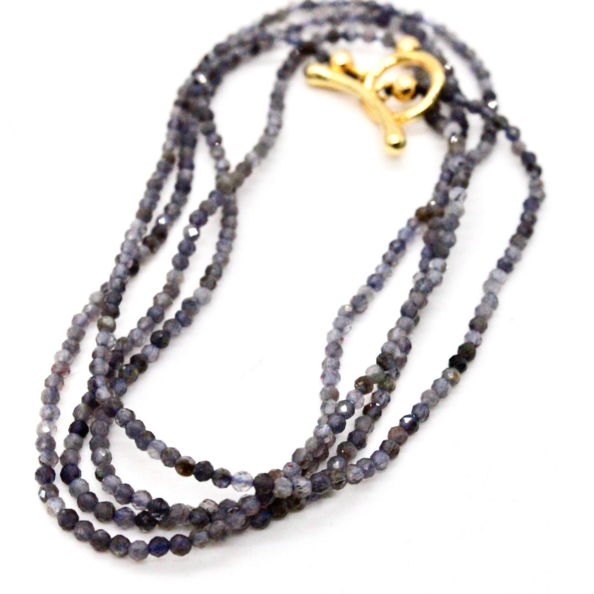 Delicate Faceted Mini Semi Precious Stone Beaded Necklace - N9-105
